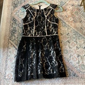 Black and white lace dress
